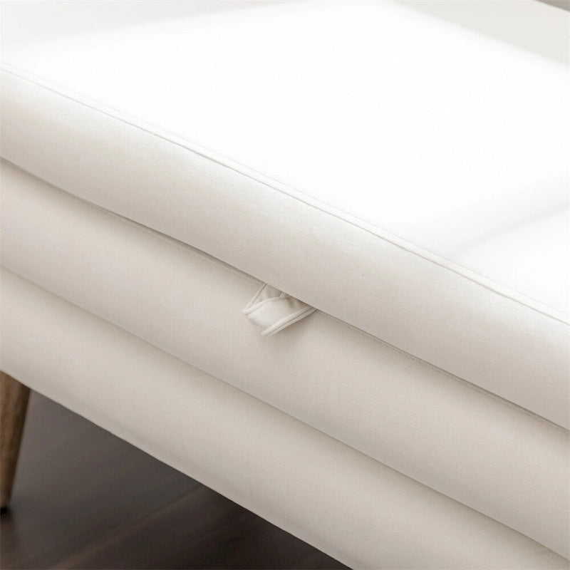 Storage Bench Bedroom Bench With Wood Legs For Living Room Bedroom
