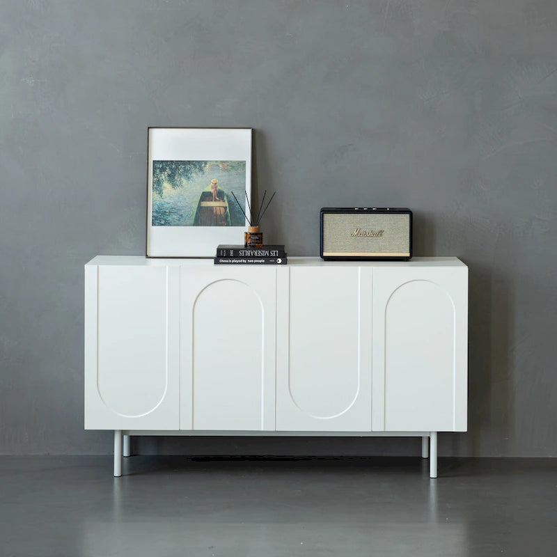 4 Door Cabinet, Modern Accent Cabinet, Sideboard Buffet Cabinet, Entryway Cabinet with Storage for Living Room, Dinning Room