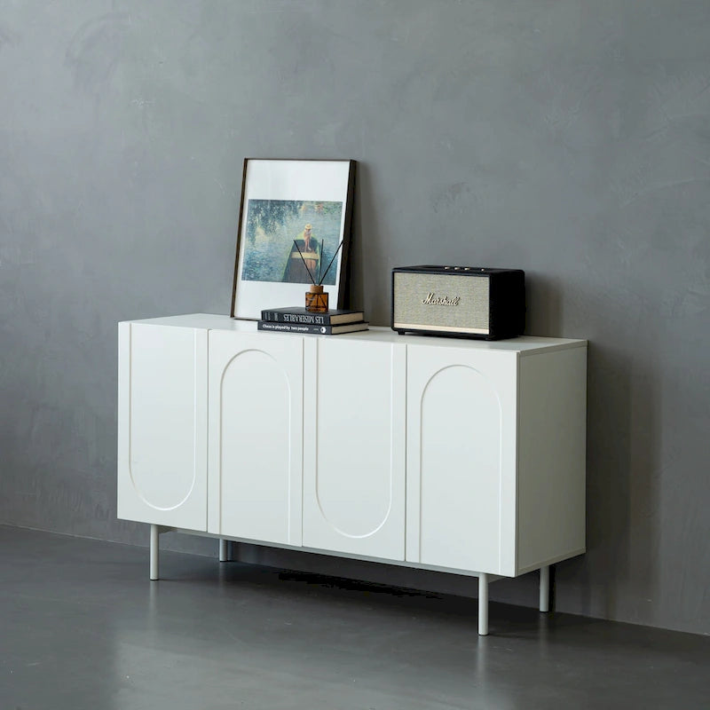 4 Door Cabinet, Modern Accent Cabinet, Sideboard Buffet Cabinet, Entryway Cabinet with Storage for Living Room, Dinning Room