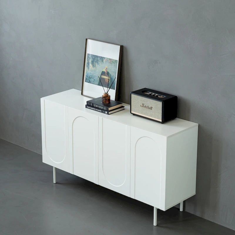 4 Door Cabinet, Modern Accent Cabinet, Sideboard Buffet Cabinet, Entryway Cabinet with Storage for Living Room, Dinning Room