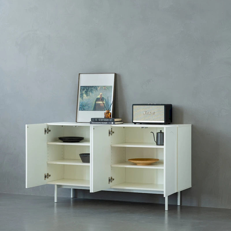 4 Door Cabinet, Modern Accent Cabinet, Sideboard Buffet Cabinet, Entryway Cabinet with Storage for Living Room, Dinning Room