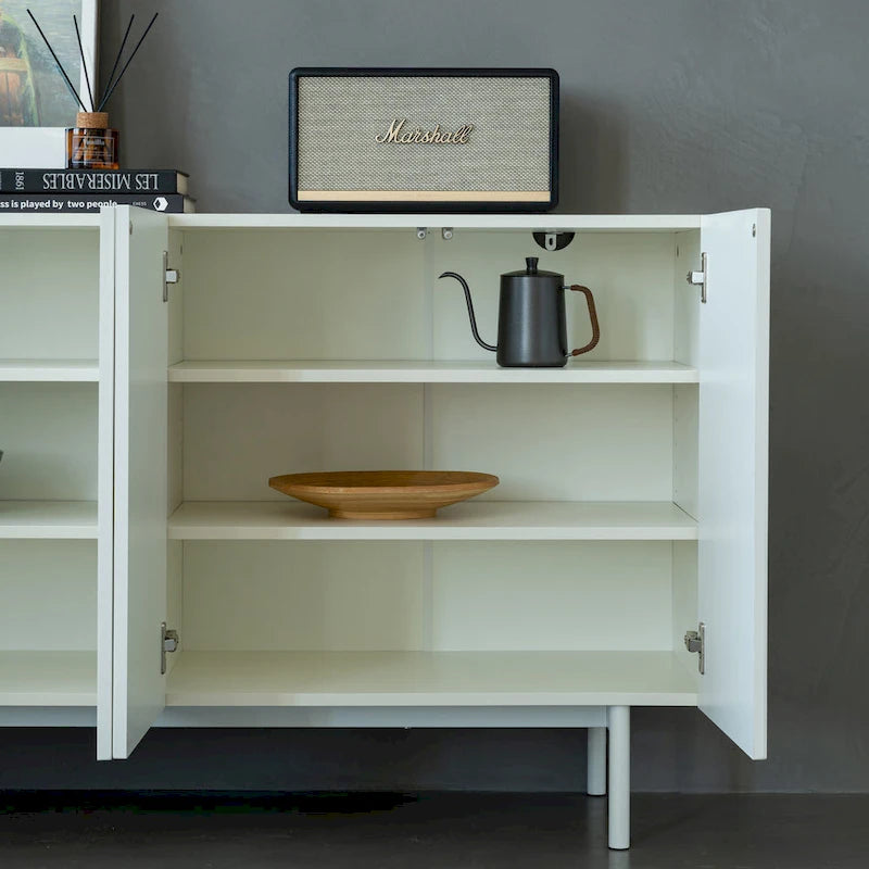 4 Door Cabinet, Modern Accent Cabinet, Sideboard Buffet Cabinet, Entryway Cabinet with Storage for Living Room, Dinning Room