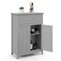 Bathroom Floor Cabinet Wooden Storage Organizer with Drawer &