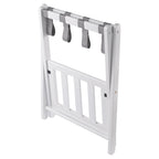 Foldable Luggage Rack with Shelf - 24.75 - White and Gray
