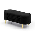 Polyester Upholstered Modern End of Bed Bench with Large Storage Ottoman