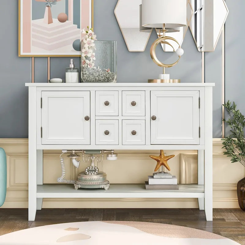 Buffet Sideboard Console Table with Bottom Shelf