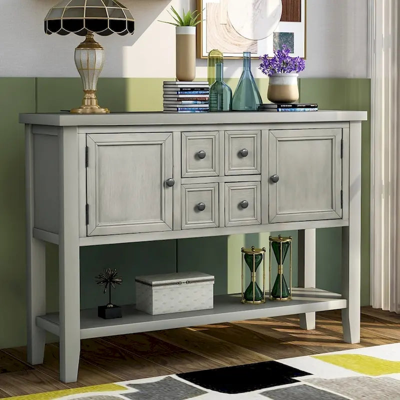 Buffet Sideboard Console Table with Bottom Shelf