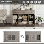 Dressoir-buffet in vintage stijl - 15.7D x 55W x 35.4H