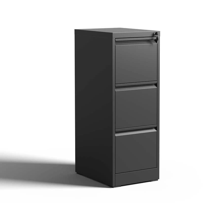 3 Drawer Metal Vertical Filing Cabinet with Lock,A4 Legal Size