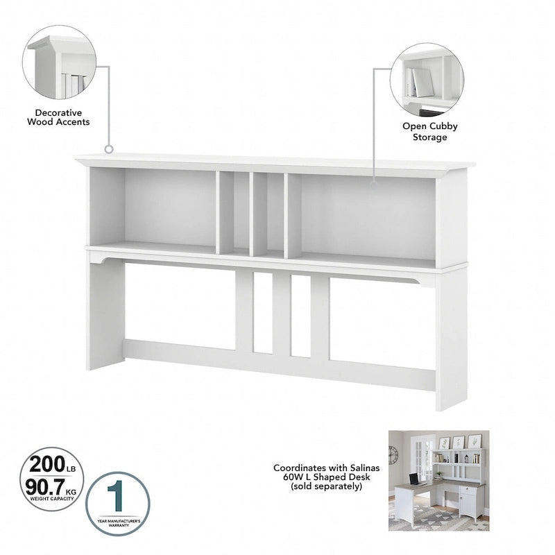 60W Hutch- Hutch Only - 60.00L x 10.51W x 32.99H