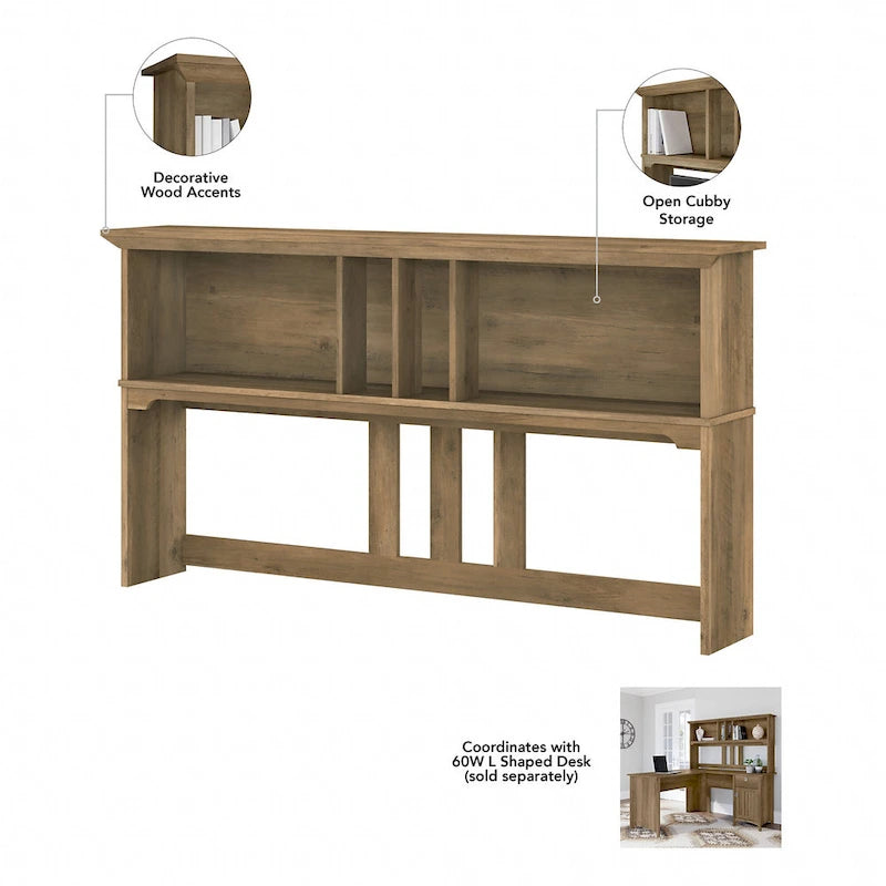 60W Hutch- Hutch Only - 60.00L x 10.51W x 32.99H