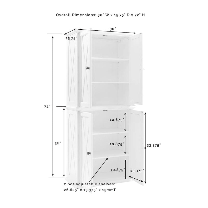 Tall Pantry - 30W x 15.75D x 72H