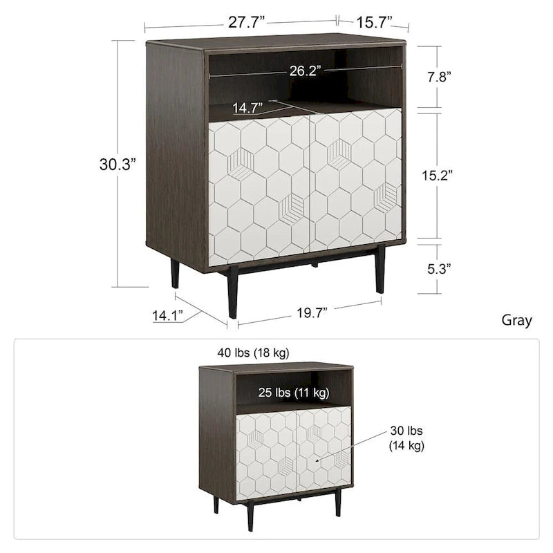 Grey Storage Cabinet