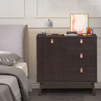 3-drawer Sideboard Storage Display Cabinet-Brown - 31.5 x 15.5 x 32 (L x W x H)