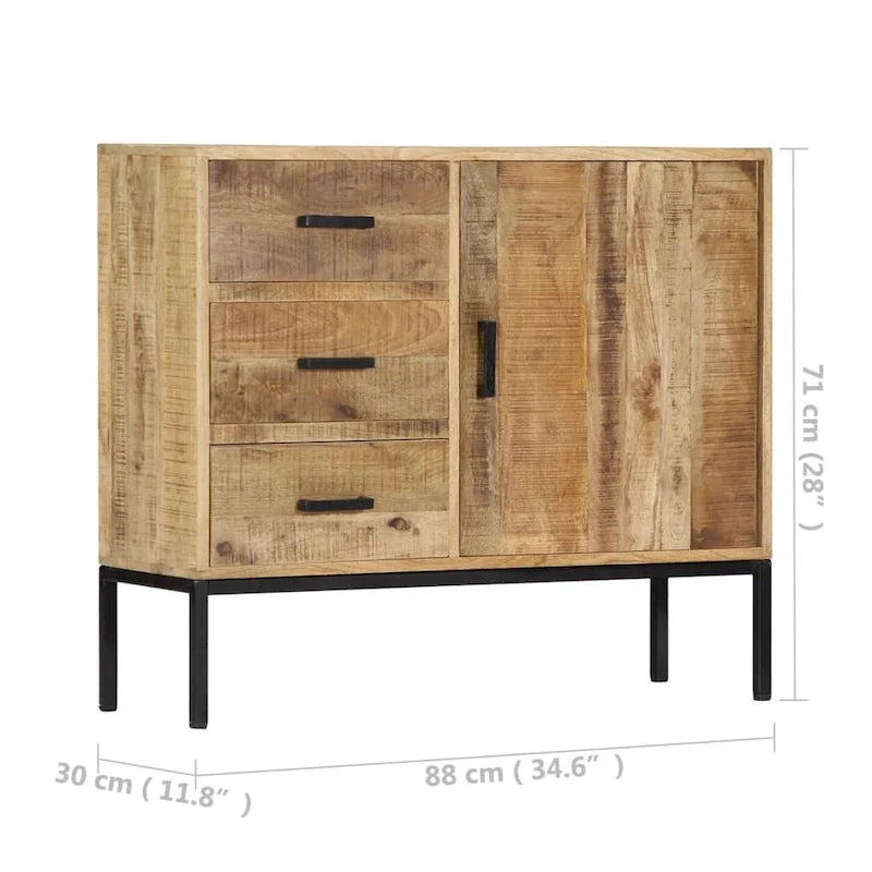 Sideboard 34.6x11.8x28 Solid Mango Wood