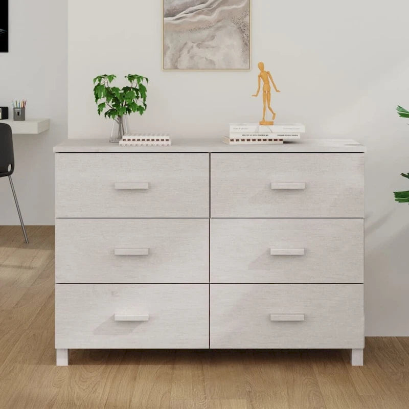 Sideboard Buffet Console Cabinet with Storage Solid Wood Pine - 44.5 x 15.7 x 31.5