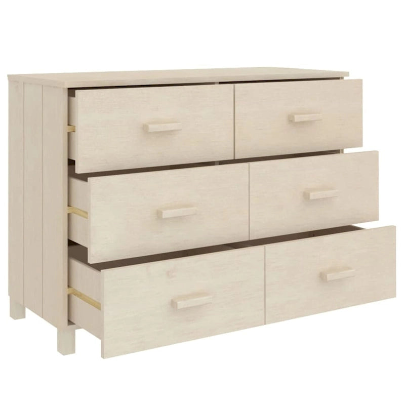Sideboard Buffet Console Cabinet with Storage Solid Wood Pine - 44.5 x 15.7 x 31.5