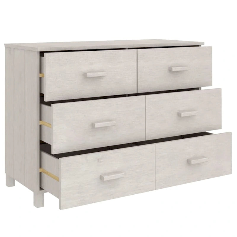 Sideboard Buffet Console Cabinet with Storage Solid Wood Pine - 44.5 x 15.7 x 31.5
