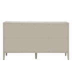Meuble de rangement en bois avec 3 portes en verre trempé, étagère et pieds réglables - 58.2L15.7l33.9H