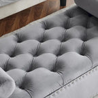 Banc de rangement rembourré avec accoudoirs pour le salon ou l'entrée