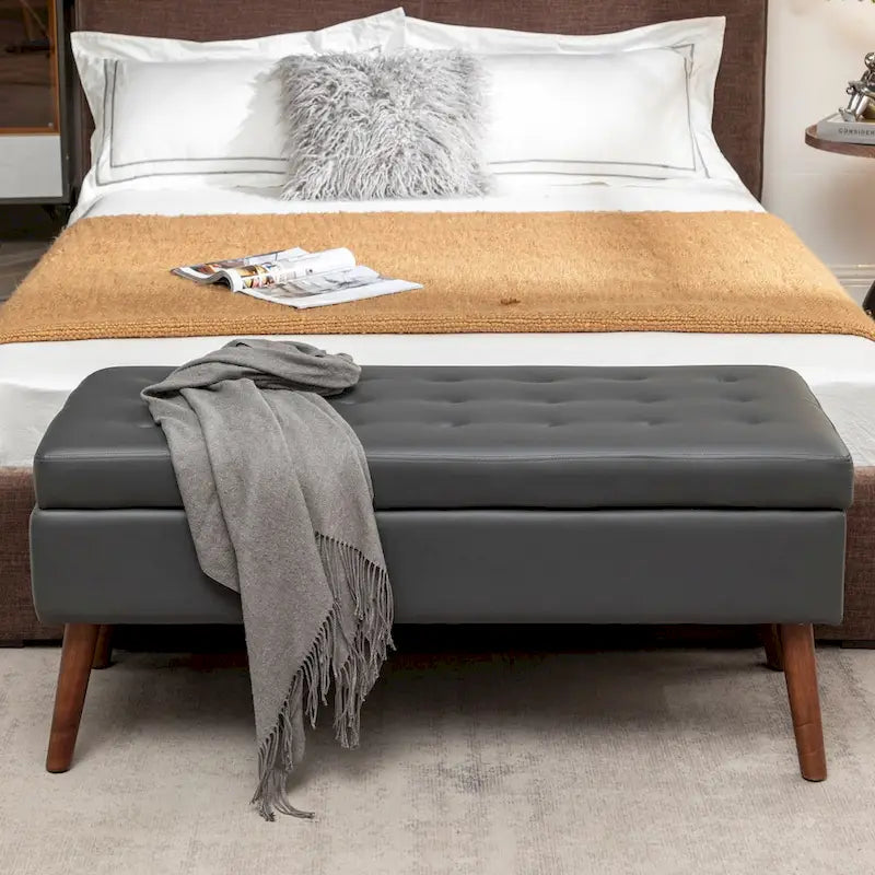 Storage Bench with Storage Bench for Bedroom End of Bed Bench Foot of Bed Bench Entryway Bench Storage Ottoman Bench