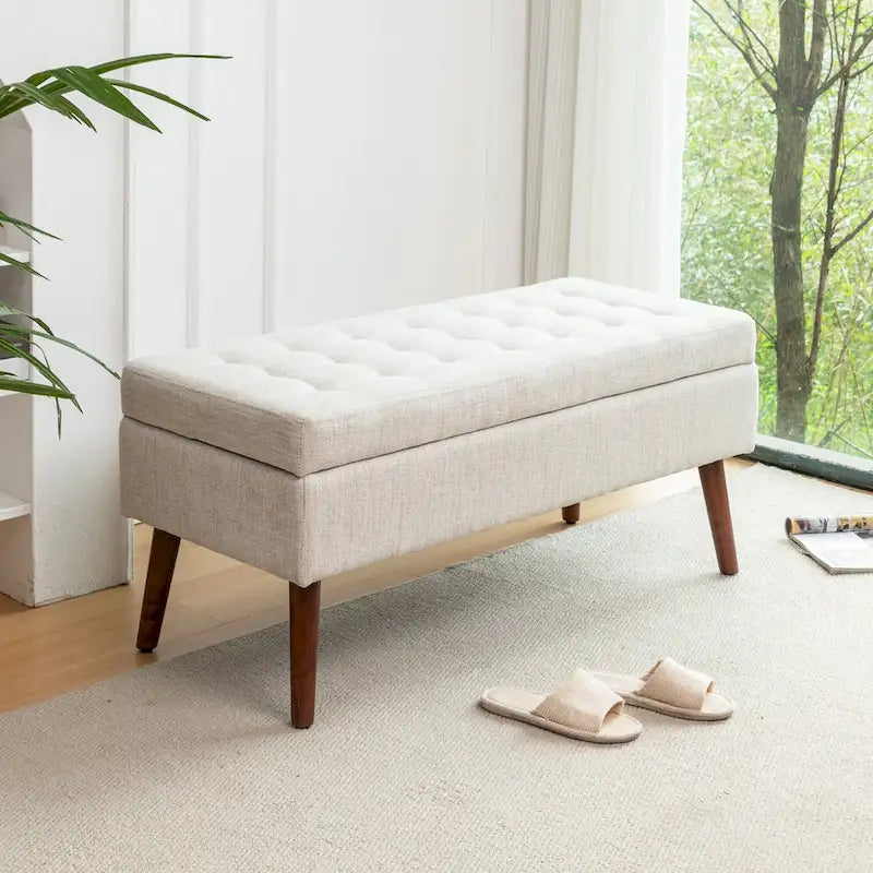 Storage Bench with Storage Bench for Bedroom End of Bed Bench Foot of Bed Bench Entryway Bench Storage Ottoman Bench