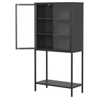 Display Storage Cabinet with Glass Doors and 2 adjustable Shelves