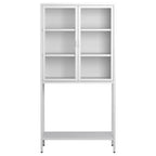 Display Storage Cabinet with Glass Doors and 2 adjustable Shelves