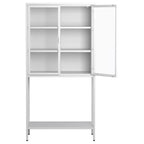 Display Storage Cabinet with Glass Doors and 2 adjustable Shelves
