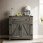 Double Barn Door Accent Cabinet