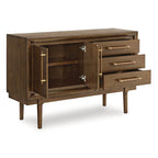 Aparador de sala de jantar castanho - 56.13 L x 18 P x 36.25 A