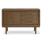 Aparador de sala de jantar castanho - 56.13 L x 18 P x 36.25 A
