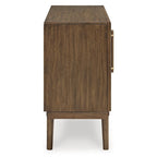 Aparador de sala de jantar castanho - 56.13 L x 18 P x 36.25 A