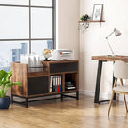 39-Inch Wood 2-Drawer File Filing Cabinet Printer Stand