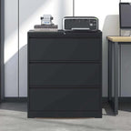 Classeur latéral à 3 tiroirs, classeur avec serrure, classeur verrouillable pour bureau à domicile, classeur métallique verrouillable