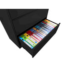 Classeur latéral à 3 tiroirs, classeur avec serrure, classeur verrouillable pour bureau à domicile, classeur métallique verrouillable