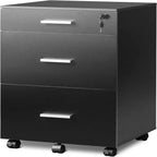 Archiefkast op wielen met 3 laden en slot - 16D x 15.7W x 30.7H