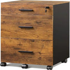 Archiefkast op wielen met 3 laden en slot - 16D x 15.7W x 30.7H