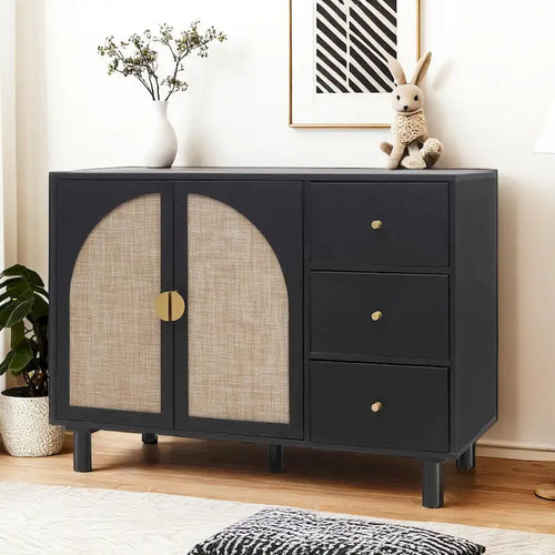 2 Door 3 Drawer Cabinet, Suitable for Bedroom, Living Room, Study