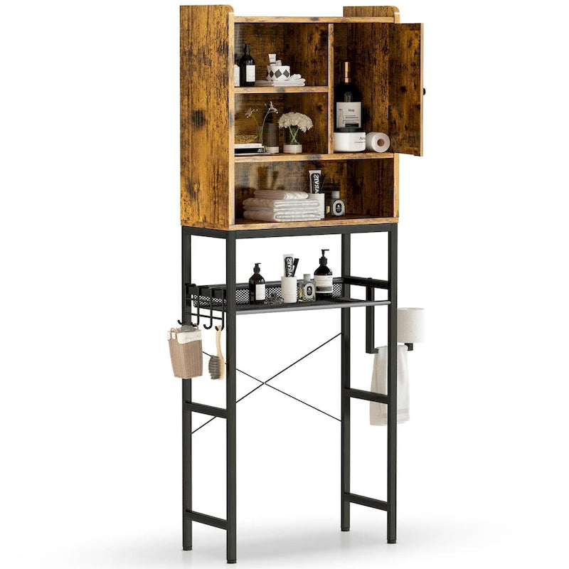 Over The Toilet Storage, 4-Tier Over-The-Toilet Space Saver Organizer Rack, Bathroom Organizer Over Toilet - N/A
