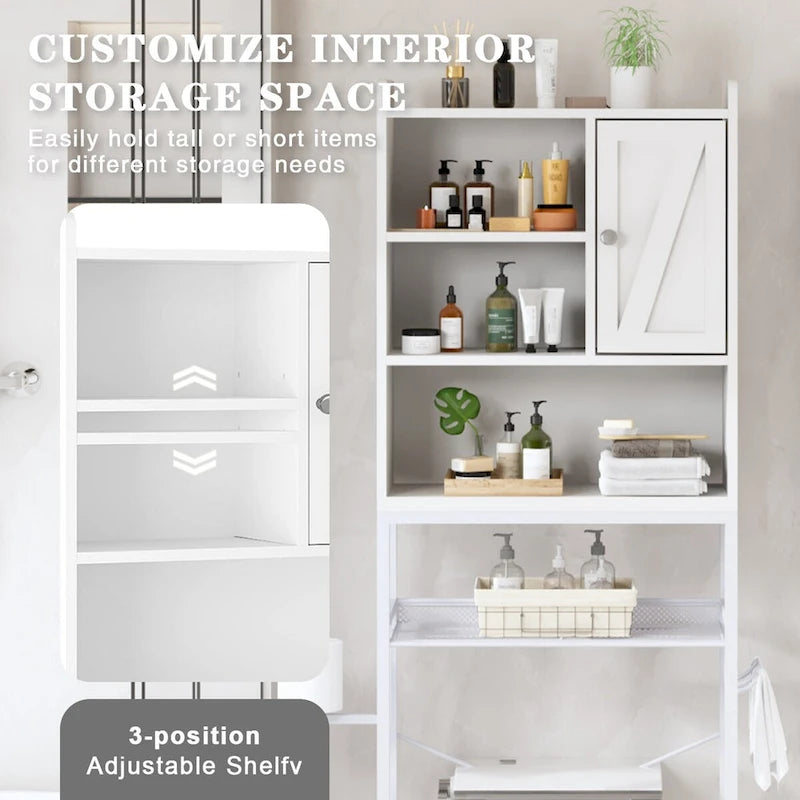 Over The Toilet Storage, 4-Tier Over-The-Toilet Space Saver Organizer Rack, Bathroom Organizer Over Toilet - N/A