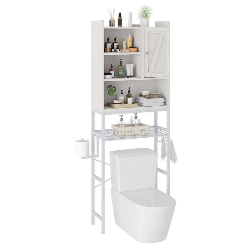 Over The Toilet Storage, 4-Tier Over-The-Toilet Space Saver Organizer Rack, Bathroom Organizer Over Toilet - N/A