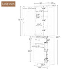Tall Bathroom Storage Cabinet,Freestanding Storage Cabinet w/Drawers