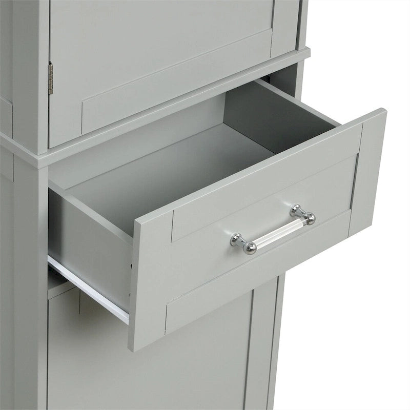 Tall Bathroom Storage Cabinet,Freestanding Storage Cabinet w/Drawers