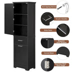 Tall Bathroom Storage Cabinet,Freestanding Storage Cabinet w/Drawers
