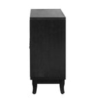 3-Door Sideboard Cabinet with Glass Doors
