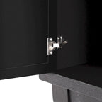 3-Door Sideboard Cabinet with Glass Doors