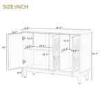 3-Door Sideboard Cabinet with Glass Doors