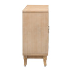3-Door Sideboard Cabinet with Glass Doors