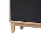 3-Door Sideboard Cabinet with Glass Doors